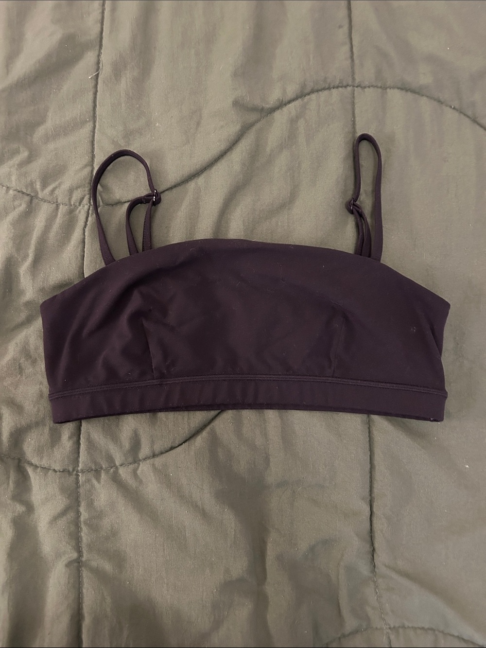 Aritzia Golden Black Bralette with Thin Straps
